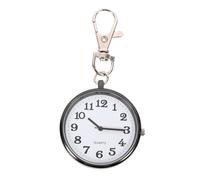 TEMPNAP Large Dial Quartz Pocket Watch Key Buckle for Nurses and Doctors Black Nurse Watch Bold Numbers Student and Elderly for Exams and Medical Use