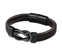TEMPNAP Leather Bracelet for Men Vintage Style Durable Leather Wrist Jewelry Braided Design with Alloy Accents for Fashion and Casual Wear for Him