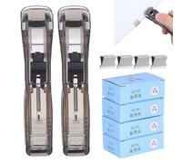 TEMPNAP Lightweight Black Desk Stapler with Plastic and Iron Construction Easy to Carry Reusable File Stapler for Presentations and Assignments for Desk Use