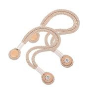 TEMPNAP Magnetic Curtain Tie Backs with Magnetic Closure Holds Drapes Tightly 2pcs with Rope and Hemu Material Suitable for Thick Shower Curtains and Drapes in Bedroom Or Special