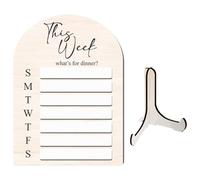 TEMPNAP Magnetic Meal Planner Fridge Board with Acrylic and Wood Multi-Functional Design, Reusable Dry Erase Menu Board for Home Use Attached to Refrigerators in Khaki Colour