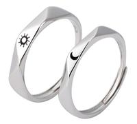 TEMPNAP Matching Sun and Moon Couples Engagement Rings Promise Rings for Him and Her Lightweight and Wear Resistant for Lovers Stylish and Comfortable Design