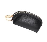 TEMPNAP Mini PU Leather Key Organizer Pouch Soft Comfortable Key Case with Secure Closure and Wallet Use Compact Black Design for Men and Women The Go