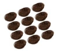 TEMPNAP Mini Simulated Bird Nest 12pcs Creative Design 7cm Faux Bird Resting Nest for Office and Garden Decoration