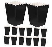 TEMPNAP Movie Night Popcorn Boxes Paper White Cardboard 100Pcs Lightweight Snack Containers for Bakery Shop and Celebrations