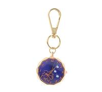 TEMPNAP Nurse Pocket Watch Clip-on Keychain with Glass Alloy Case, Decorative Hanging Backpack Keychain for Nurses and Doctors, Blue Arabic Number Dial, Universal Unisex Use