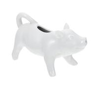 TEMPNAP Pig Shaped Ceramic Milk Jug Creamer Pitcher Practical White Ceramic Sauce Holder with Handle for Dining Table Decoration and Party Use