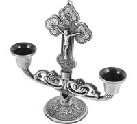 TEMPNAP Pillar Metal Candlestick Holders for Religious and Shabbat Candle Use, Alloy Candle Stand with Stable Base for Home Desktop and Fireplace