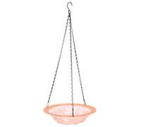 TEMPNAP Plastic Hanging Bird Bath Bowl for Sparrows and Wild Species with Wide Rim and Space-saving Design, Vintage Style Shallow Bowl Suitable for Balcony Railings and Garden Outdoor Use