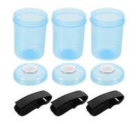 TEMPNAP Plastic Reed Care Holder for Clarinet and Saxophone 3pcs Enhancing Performance Stability Portable Reed Soaking Cups with Leakproof Lid for Student Practice and Professional Use