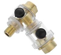 TEMPNAP Pneumatic Screwdriver Oil Water Separator Copper-Plated Iron Material 2pcs with 1/4 Inch Quick Connect Mini Design for Efficient Oil Water Separation in Home Use and Workshop