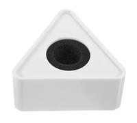 TEMPNAP Portable Triangular Microphone Logo Flag White Abs Material Station Logo for Interviews Design for Easy Branding