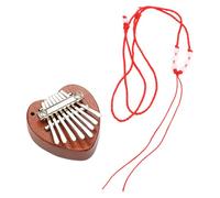 TEMPNAP Portable Wooden Kalimba 8 Keys Thumb Piano with Heart Shaped Design and Comfortable Hand Feeling, Mini Compact Size for Beginners and Adults Music Instrument
