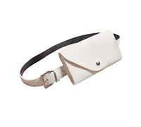 TEMPNAP PU Beige Mini Belt Bag for Women Stylish Envelope Phone Purse for Organizing Essentials Like Keys Lip Gloss and Id Cards Versatile Waist Pack for Hands Convenience