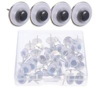 TEMPNAP Push Pins for Art and Craft Activities Or Geography Lessons and Metal Material 50pcs Eye-shaped Decorative Thumb Tacks in Assorted Colours Easy to Store and Sturdy