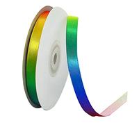 TEMPNAP Rainbow Gradient Polyester Ribbon Long Wide High Density Colorful Gift Wrapping Strip for DIY Baking Flower Cake and Craft Decoration