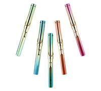 TEMPNAP Refillable Fountain Pens Calligraphy Practice Pens 5pcs for Students with Ink Sacs Smooth Writing Plastic and Metal Body Modern Stylish Bulk Set for School and Office Use