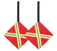 TEMPNAP Reflective Safety Tow Flags with High Visibility Polyester Composite Material 2pcs Red and User-friendly Rope for Kayak and Canoe Towing for Trips and Load