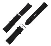 TEMPNAP Replacement 20Mm Black Faux Leather Watch Strap for Men and Women, Double-Sided Smooth Universal Band for Travel and Casual Use