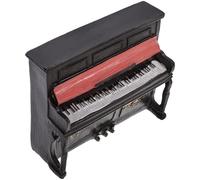 TEMPNAP Retro Style Resin Piano Ornament Miniature Grand Piano Model with Realistic Appearance and Lightweight Design for Home Desk Decoration
