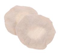TEMPNAP Reusable Cloth Jar Covers Beige for Kitchen Storage 2pcs Fabric Lid Replacements Keeps Food Fresh and Breathable for Mason Jars for Fermentation and Food Preservation