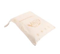 TEMPNAP Reusable Washable Beeswax Bread Bag with Zipper Seal and Foldable Design, Large 42.5x33.3cm Cotton Storage Bag for Sourdough and Sandwiches, for Everyday Breakfast Use and Picnics