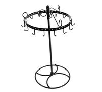 TEMPNAP Rotating Jewelry Holder Metal Display Stand with Smooth Spin Vertical Earring Organizer for Home and Retail Portable Tabletop Jewelry Tower for Hoop and Dangle Earrings