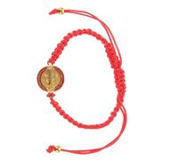 TEMPNAP Saint Benedict Braided Bracelet Red Adjustable Religious Wrist Chain for Women and Men Catholic Prayer Jewelry