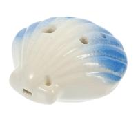 TEMPNAP Shell Shaped Ceramic Ocarina 6 Holes in c Key, Portable Beginner Wind Instrument for Boys and Girls and Adults, Blue Cartoon Style Musical Instrument for Practice and Learning