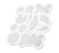 TEMPNAP Silicone Dog Bone Keychain Mold for DIY Projects and Jewelry Making, Multi Shape Design Including Cat, Fish, Round Shapes, Easy to Use Resin Casting Mold for Small Dog Tag