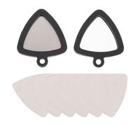 TEMPNAP Silicone Guitar Pick Holder with Stainless Steel Keychain Triangle Shaped Case That Holds 3 Guitar Picks Easy to Install and Attach to Necklace Or Keychain