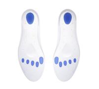 TEMPNAP Silicone Shoe Inserts with Breathable Multiple Vents, Arch Support and Massage Insoles for Relieving Heel and Extending Walking Time, Size 44