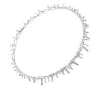 TEMPNAP Silver Metal Party Crown for Women and Men, Unisex Design with Unique Standout Style, Renaissance Fair Accessory and Wedding Headwear