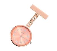 TEMPNAP Simple Hanging Pocket Watch for and Doctors Quartz Pendant Watch Numbers Clip Design for Easy Use Healthcare Settings Orange