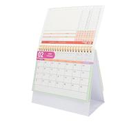 TEMPNAP Small Desktop Calendar Thick Paper Monthly Flip Desk Calendar for Office Home Longterm Planning White Standing Paper Planner