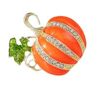 TEMPNAP Sparkly Comfortable Brooch or Alloy Pumpkin for Orange Women Pin Material with Fit and Versatile Pin Functionality Lightweight Festive Accessory Work or Leisure