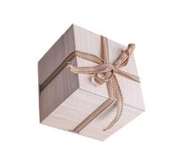 TEMPNAP Square Paulownia Packing Box with Soft Lining for Tea Cup Storage Elegant Wooden Case for Small Ceramics Jewelry and Packaging Moisture-resistant Present Packaging Box