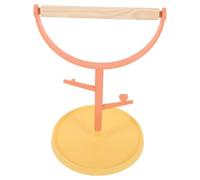 TEMPNAP Stable Desktop Parakeet Perch Stand with Wooden and Plastic Materials, Wide Application Bird Cage Training Stand with Base for Parrots and Small Birds