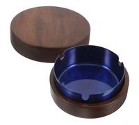 TEMPNAP Stylish Stainless Steel Ashtray Base Capacity Cigarette Butt Holder Indoor Smoking Accessory Round Design