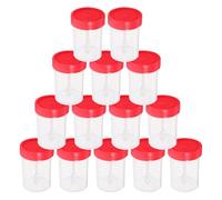 TEMPNAP Test Cup Stool Container 50Pcs 40Ml Plastic Sample Cups with Spiral Covers for Laboratory and Medical Sample Collection Random Color