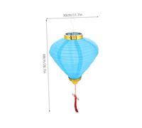 TEMPNAP Traditional Vietnamese Lantern Blue Antique Garden Hanging Light for Outdoor Street Passage Night Scene Decoration and Party Ambiance