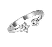 TEMPNAP Trendy Stylish and Simple Design Made of Copper for Women Silver Finger Ring Smooth and Comfort Fit for Occasions and Long-time Use