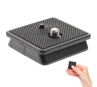 TEMPNAP Tripod Quick Release Plate Black Mounting Plate for Camera Mounting 2pcs with Wear-resistant Abs and Metal Material Integrally Formed Compatible with Liquid Head Gimbal and 1/4
