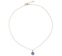 TEMPNAP Turkish Style Evil Eye Amulet Pendant Necklace with Adjustable Extension Chain Blue Alloy Material Protection for Indoor Space or Decorating Your Car