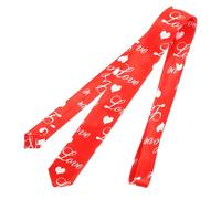 TEMPNAP Valentine's Day Heart Tie for Men and Women Elegant Design Versatile Cloth Necktie Accessory for Romantic Occasions Comfortable and Fashion Statement