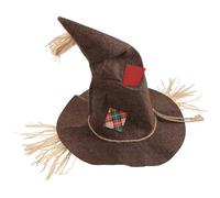 TEMPNAP Vintage Scarecrow Hat Cosplay for Halloween, Floppy Design Comfortable Fit Straw Hat for Women, for School Performances and Parades, Retro Style Witch Costume Accessory