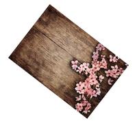 TEMPNAP Vinyl Portrait Photo Backdrop Peach Blossom Wood Plank Design for Video Shoot Photography and Studio Decoration, Spring Photography Background