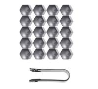 TEMPNAP Wheel Nut Covers for Rim Protection Hexagonal Plastic with Clips 21 in 1 Tough Design 21mm Size for Car Wheels and Bolt Heads