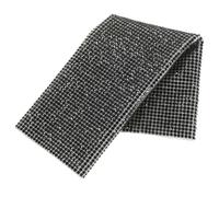 TEMPNAP Wireless Handheld Microphone Handle Sleeve Cover with Glamorous Rhinestone Pattern, Easy to Apply Black Plastic Microphone Protector for Performers and Singers in Settings