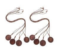 TEMPNAP Wood Bezel Pendant Trays Vintage Classical Style Adjustable Pendant Chain 8pcs and Flower Shapes for Jewellery Making for Festive Moments and Daily Outings